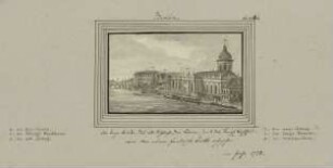 Berlin. Die Lange brücke, das alte Schloss, der Dom und das königl. Waschhaus von der neuen Friedrichsbrücke angesehen im Jahr 1778.
