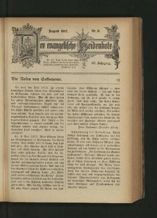 Nr. 8. August 1917.