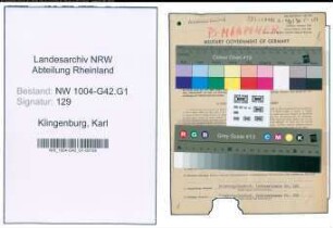 Entnazifizierung Karl Klingenburg , geb. 21.08.1896 (Angestellter)