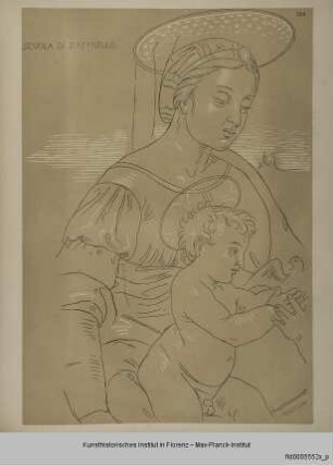 Maria mit dem Christuskind (nach einem Fresko von Raffaello dal Colle)