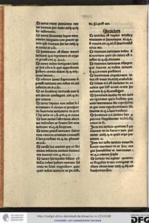 Quod iudicium est duplex videlicet divinum et humanum...