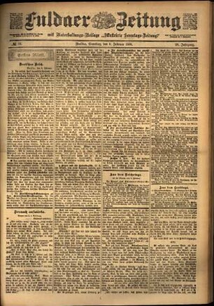 Erste Ausgabe vom Samstag, den 09. Februar 1901.
