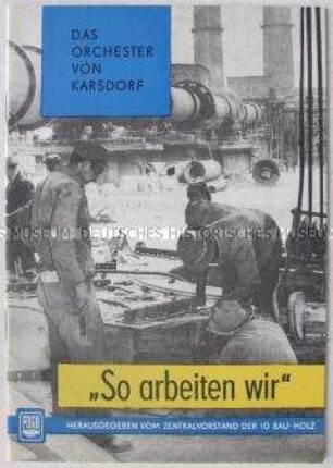 Propagandaschrift zum sozialistischen Wettbewerb im VEB Zementwerke Karsdorf
