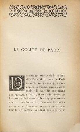 Le Comte de Paris : (Louis Philippe d'Orléans). Par Ernest Daudet