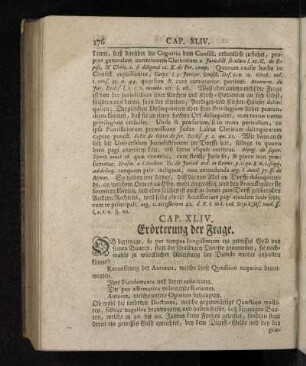 Cap. XLIV. Erörterung der Frage.