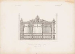 Zeughaus, Berlin: Schmiedeeisernes Gitter, Ansicht (aus: Architektonisches Skizzenbuch, H. 179/2, 1883)