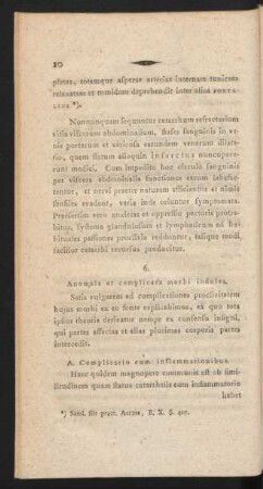 6. Anomala et complicata morbi indoles.