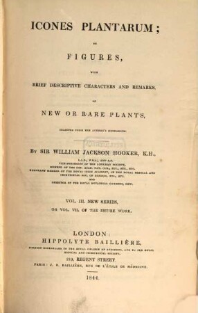 Icones plantarum or figures, with brief descriptive characters and remarks, of new or rare plants. 7. 1844 = 2. Ser., Bd. 2