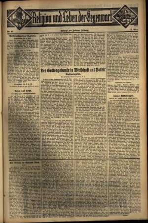 Dritte Ausgabe vom Sonntag, den 13. März 1932.