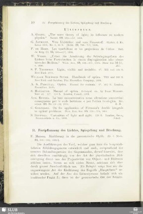 11. Fortpflanzung des Lichtes, Spiegelung und Brechung