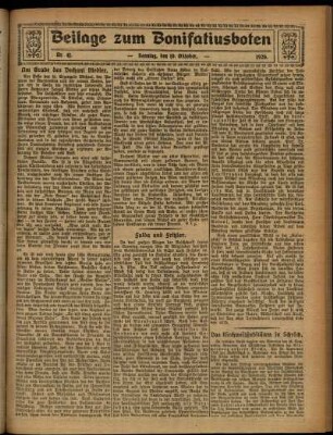 Zweite Ausgabe vom Sonntag, den 10. Oktober 1926.