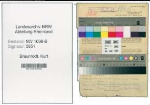 Entnazifizierung Kurt Braunrodt , geb. 21.06.1906 (Polizist)