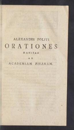 Oratio I. - Oratio X.
