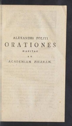 Oratio I. - Oratio X.