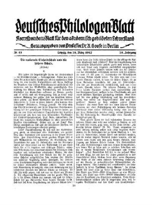 Die nationale Einheitsschule und die höhere Schule : (Schluß)