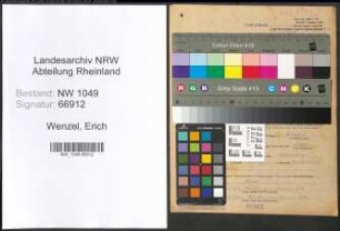 Entnazifizierung Erich Wenzel , geb. 13.12.1899 (Ingenieur)