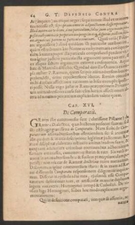 Cap. XVI. De Comparatis.