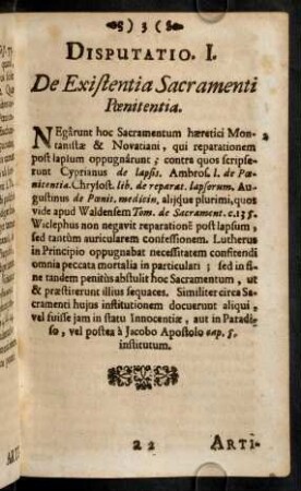 3, Negarunt hoc Cacramentum haeretici Montanistae ...