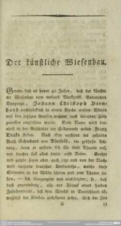 Der künstliche Wiesenbau