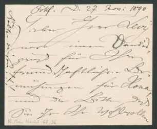 Brief an Martin Levy : 27.11.1890