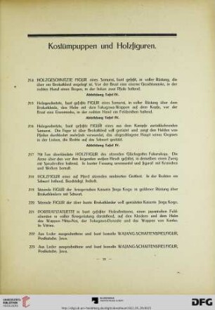 Kostümpuppen und Holzfiguren (214-223)