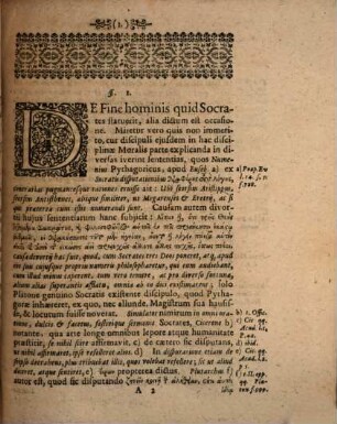 De fine hominis secundum disciplinam Cyrenaicorum, Eretriacorum et Megaricorum
