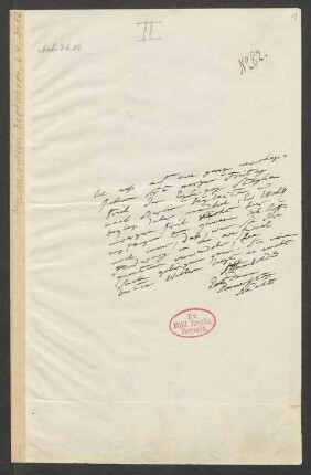 Brief an Anton Schindler : o.D. [August 1843, ermittelt]