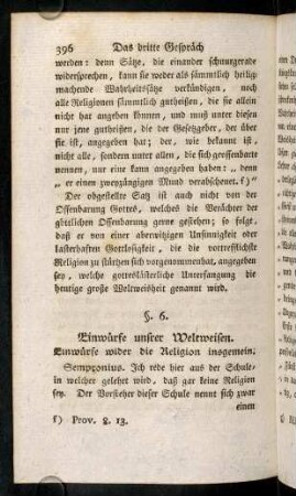 396-419, Einwürfe wider die Religion insgemein.