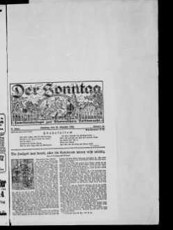 Der Sonntag. 1922-1933