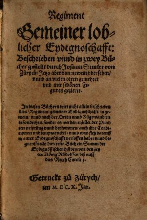 Regiment Gemeiner loblicher Eydtgnoschafft