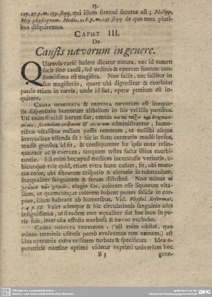 Caput II. De Causis naevorum in genere.