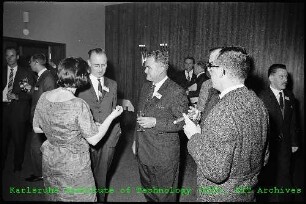 Empfang für die Teilnehmer am International Atomic Energy Agency (IAEA)-Symposium "Pulsed Neutron Research" vom 10.05.-14.05.1965 im Parkhotel Karlsruhe