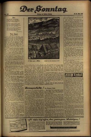 Zweite Ausgabe vom Sonntag, den 30. Mai 1937.