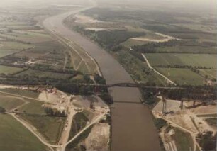 Hochbrücke Grünental bei Beldorf am Nord-Ostsee-Kanal, 1985