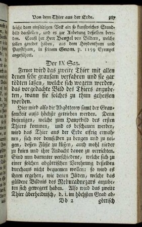 Der IX. Saz. - Erfüllung. Der XIII Saz.