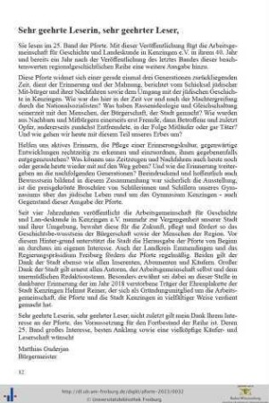 Nachwort des Bürgermeisters.