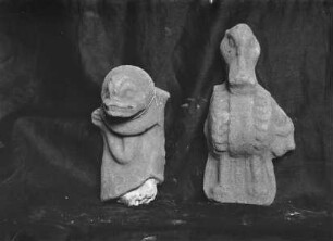 Bruchstück einer Figur mit greisenhaftem Antlitz und Vogelgestalt mit großem Schnabel