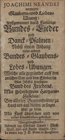 [Vermehrte Glaubens- und Liebes-Ubung]
