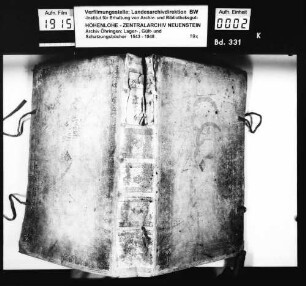 Lager-, Gült- und Schatzungsbuch über Künzelsau, angelegt durch Fischer, ehemaliger Stadtschultheiß zu Künzelsau (Bd. 1).