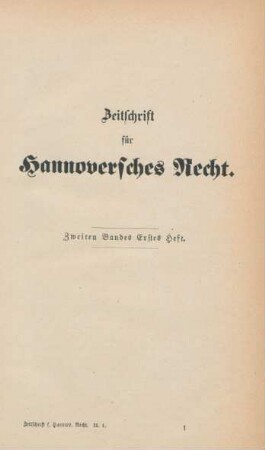 Zweiten Bandes Erstes Heft