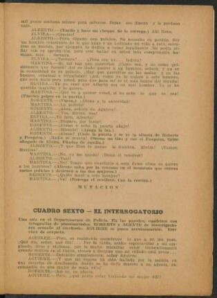Cuadro sexto - El interrogatorio
