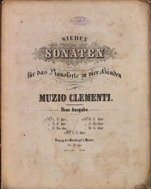 Sieben Sonaten für das Pianoforte zu vier Händen, 1. C dur