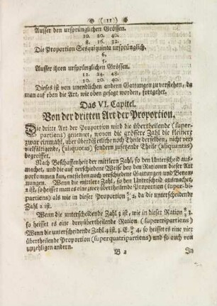 VI. Capitel. Von der dritten Art der Proportion