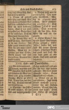 XXIII. Lob- und Dank-Lieder.