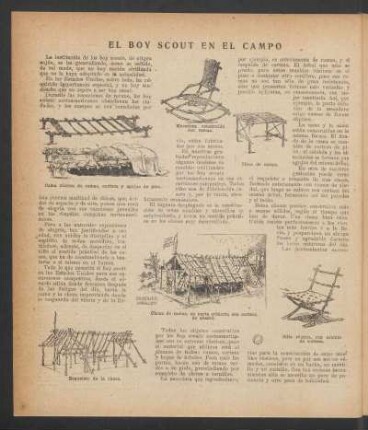 El boy scout en el campo