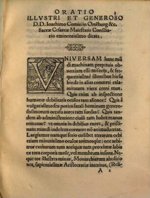 Oratio Fvnebris, In Obitvm Illvstris Et Generosi D. D. Leonhardi Comitis In Ortenburg, &c.