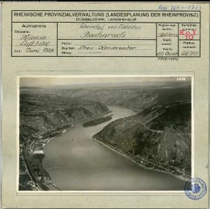 Bacharach, Rheintal von Südosten