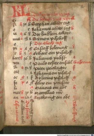Immerwährender Kalender - BSB Cgm 120