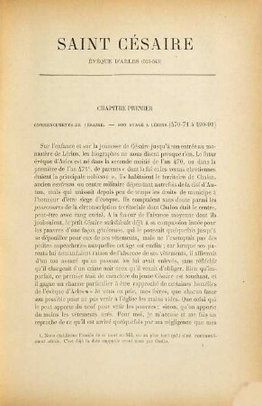 Saint Césaire, évêque d'Arles 503 - 543 : thèse