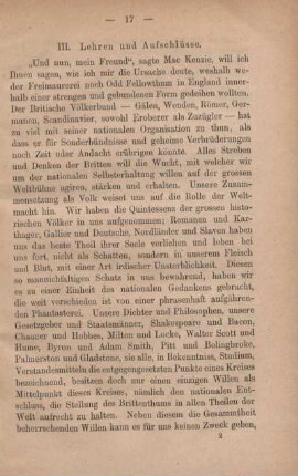 III. Lehren und Aufschlüsse